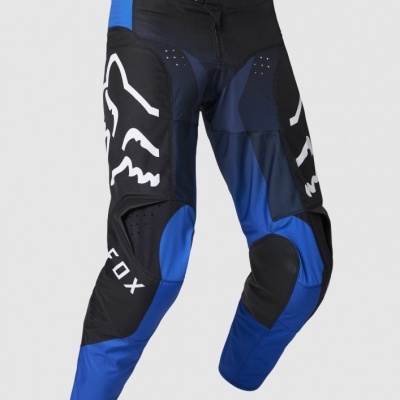 Calças de motocross azul e preto com logótipo FOX