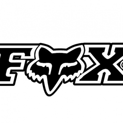 Logótipo preto e branco FOX com cabeça de raposa entre as letras