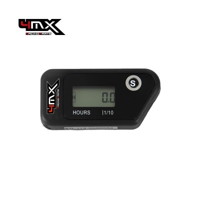 Contador digital preto 4MX Racing Parts com ecrã LCD e botão S