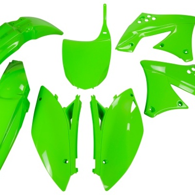 Peças plásticas verdes para mota ou bicicleta