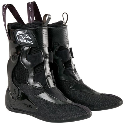 Botas de motociclismo pretas com fecho e alças Enduro