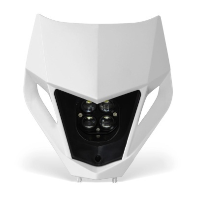 Farol frontal branco para mota com luzes LED