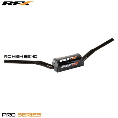 Guiador preto para bicicleta ou mota com almofada protectora central RFX