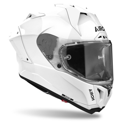 Capacete integral branco AIROH com viseira transparente