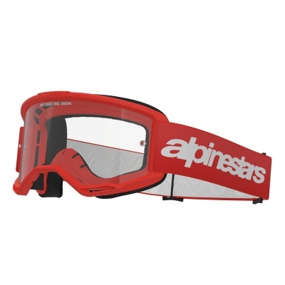 Óculos de proteção vermelhos com fita elástica alpinestars