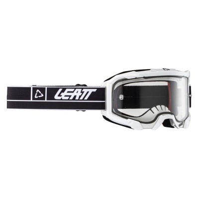 Óculos de proteção desportivos LEATT com correia preta e moldura branca