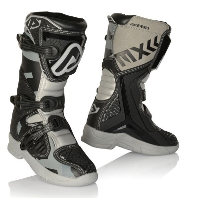 Botas de motocross Acerbis preto e cinza