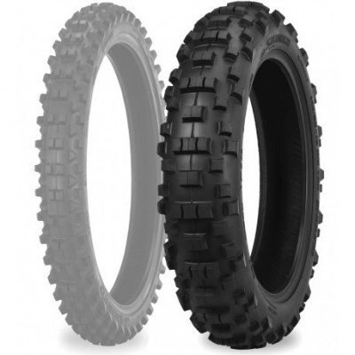 Pneu preto para motocicleta com padrão de piso agressivo