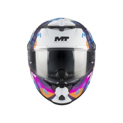 Capacete integral colorido MT Helmets com viseira transparente