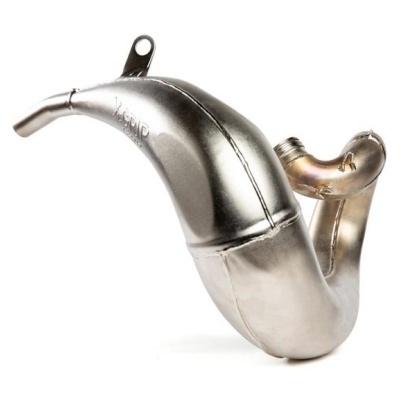 Escape de motor em aço inoxidável prateado com inscrição Lextek