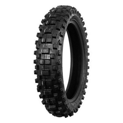 Pneu de motocross preto com piso texturizado de blocos quadrados