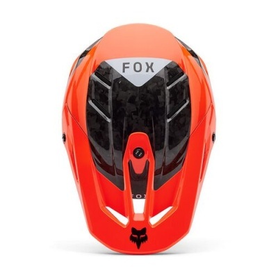 Capacete de bicicleta laranja e preto FOX