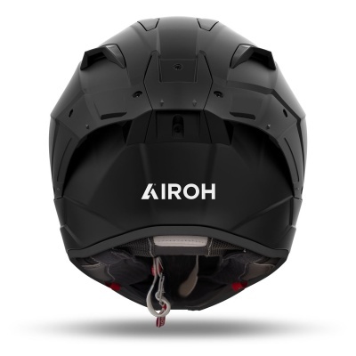 Capacete preto fosco AIROH visto por trás