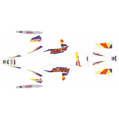 Autocolantes coloridos para motocicleta com logótipos KTM, Pirelli e Red Bull