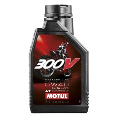 Frasco de óleo sintético MOTUL 300V 5W40 1 litro