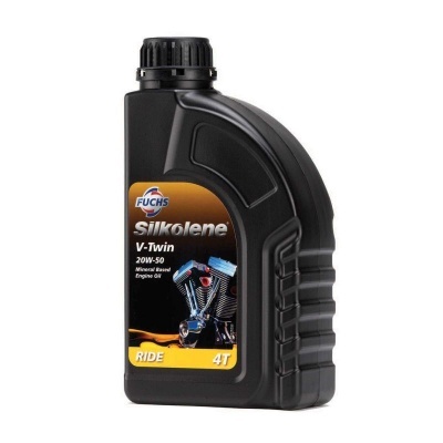 Frasco preto de óleo para motor Fuchs Silkolene V-Twin 20W-50