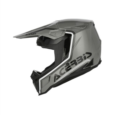 capacete motocross cinza ACERBIS com visor