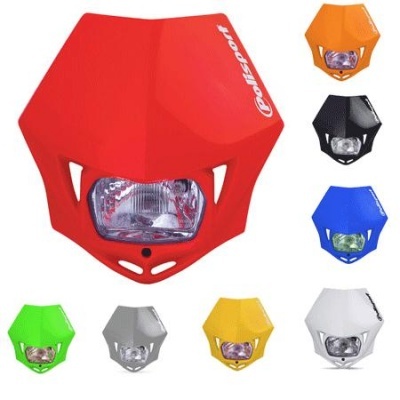 Faróis com carenagem colorida e luz frontal integrada