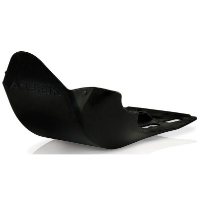 Protetor preto de plástico com o texto ACERBIS em relevo
