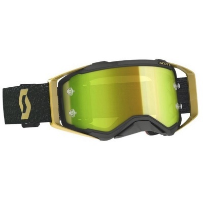 Óculos desportivos SCOTT com lente verde e armação preta e dourada