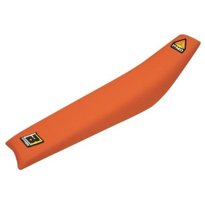 Assento para mota laranja com etiquetas PMO e BIDALOT