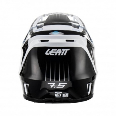 Capacete preto e branco LEATT 7.5 com selo D.O.T