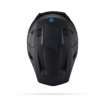 Capacete preto mate de ciclismo ou motocross com ventilação e selo 360°
