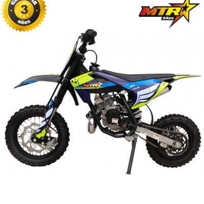 Moto de corrida MTR bikes azul e amarelo com garantia 3 años