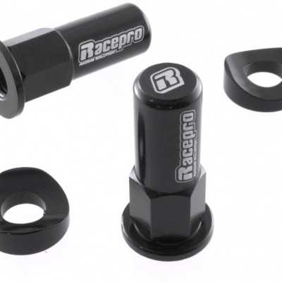 Conjunto de parafusos pretos Racepro com argolas pretas