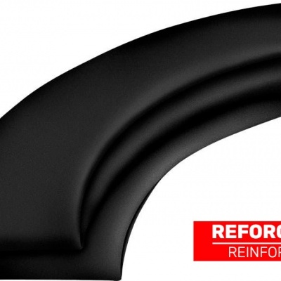 Câmara de ar preta reforçada com válvula metálica e etiqueta vermelha