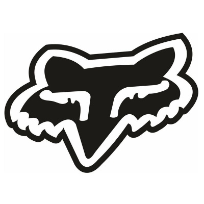 Logotipo preto e branco de uma raposa estilizada