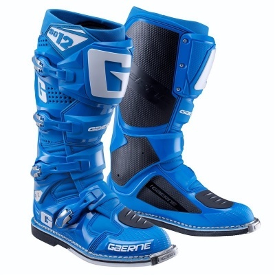 Botas azuis Gaerne para motocross com fivelas e reforço