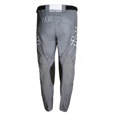 Calças desportivas cinzentas com detalhes em preto e branco e logótipo ACERBIS