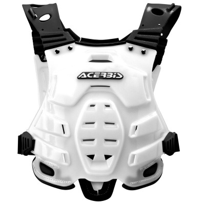 Colete protetor branco e preto ACERBIS com alças pretas