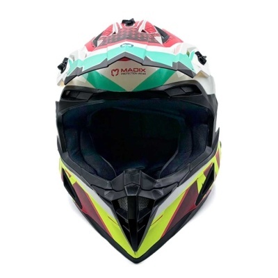 Capacete MADIX colorido com acolchoamento interno preto