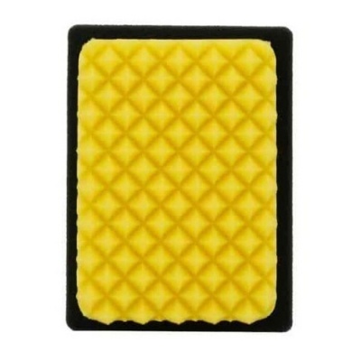 Esponja amarela texturizada com base preta