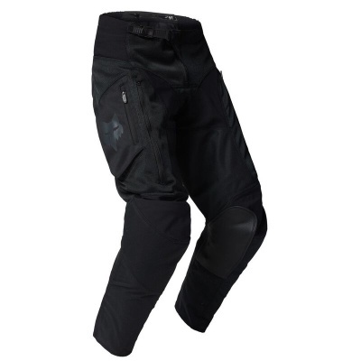 Calças compridas pretas com fecho de correr e cinto ajustável