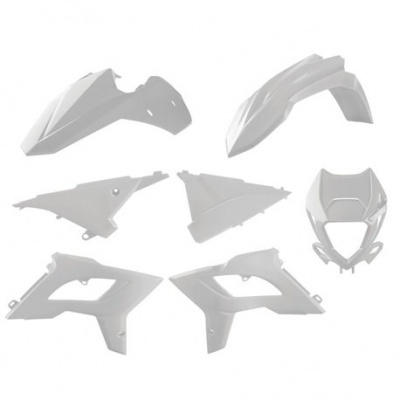 Peças plásticas brancas para moto, várias partes