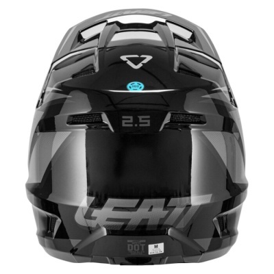 Capacete de motociclismo preto e cinza LEATT modelo 2.5 tamanho M