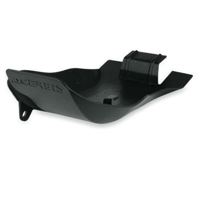 Protetor de cárter preto para moto com letras Acerbis