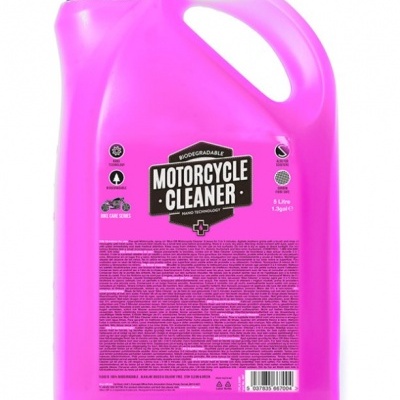 Recipiente rosa translúcido de 5 litros com tampa preta de produto Motorcycle Cleaner