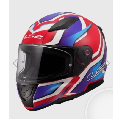 Capacete integral com padrão colorido e visor transparente LS2