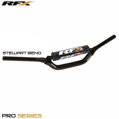 Guiador para bicicleta preto RFX Stewart Bend com almofada acolchoada Pro Series