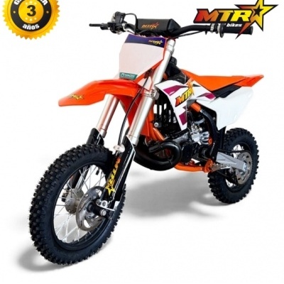 Motocross MTR Bikes laranja, preto e branco com garantia de 3 anos