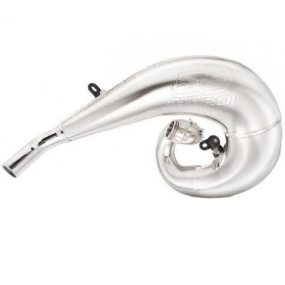 Escape metálico prateado para mota com texto gravado GPR SPECIAL