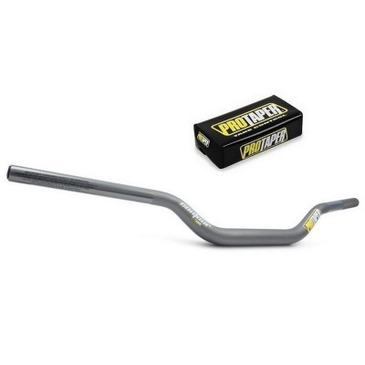 Guiador de mota cinza com logótipo ProTaper e caixa preta ao lado