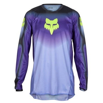 Camisola desportiva de manga longa roxa com logótipo de raposa amarelo