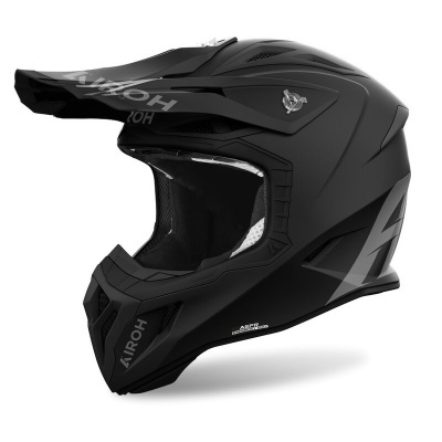 Capacete integral motocross AIROH preto fosco com interior acolchoado