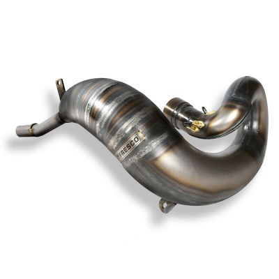 Escape de moto em aço inox com etiqueta FRESCO