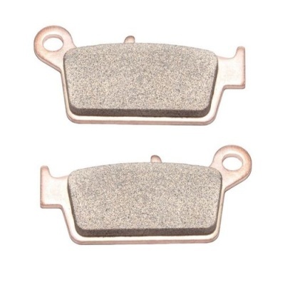 Pastilhas de travão para bicicleta com suporte metálico cobre e material cinzento